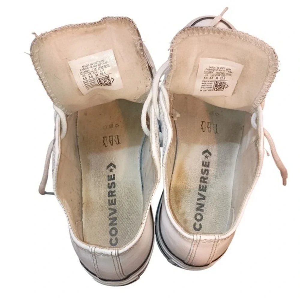 Converse‎ Chuck Taylor All Star Platform Leather White Women SKUW524